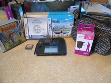 Nintendo 2DS Console Black/Blue + charger + 4 X Games & Case  Bundle GWO