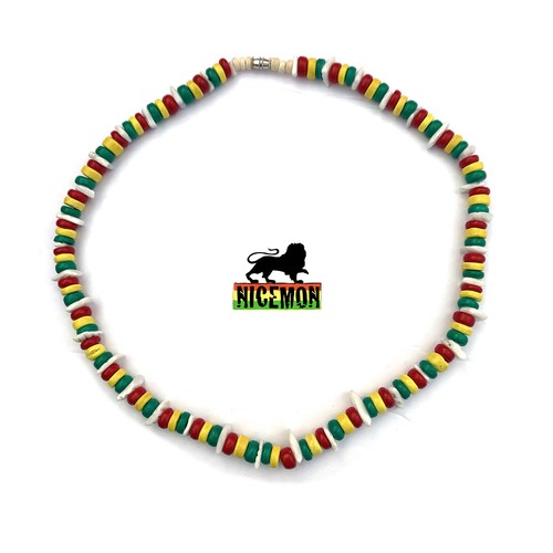 Shell necklace rasta colors - rasta,