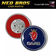 OE Quality 'SAAB' Front Bonnet Badge Emblem BLUE 3-Pin Saab 9-3 03-12 12844161
