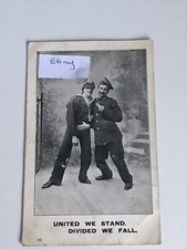 Humour Postcard United We Stand Divided We Fall Postmark 1905 to Ilkeston Derbys