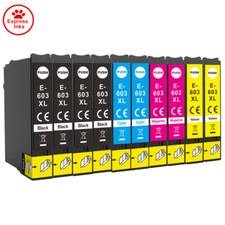 10 Ink Cartridges Fits For Epson 603XL XP2100 XP3100 XP4100 XP2105 XP3105 XP4105