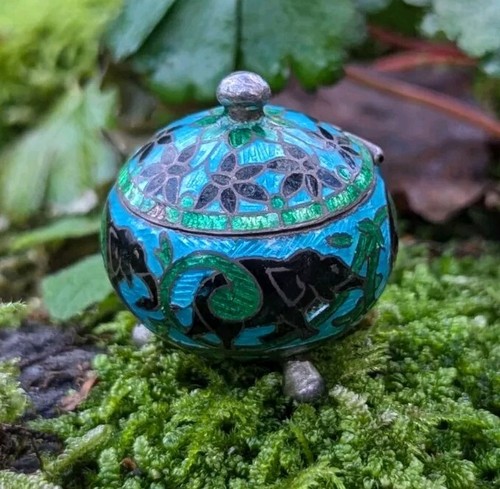 Chinese silver and enamel - and,