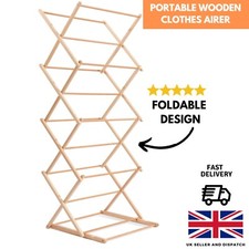 Portable Wooden Clothes Airer