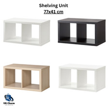 IKEA KALLAX Shelving Unit Versatile Cube Storage Shelf White Organizer 77x41cm