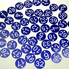 1 to 100 Engraved 35mm Discs Table Numbers Door Decor Pubs Restaurants Clubs