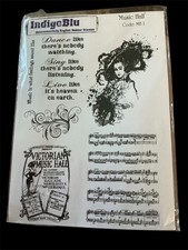 Craft Stamp Indigo Blu Rubber Stamps -Music Hall  MH I