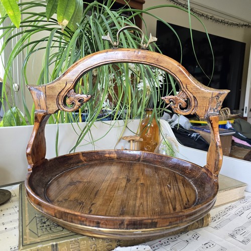 Chinese wooden offering - chinese, basket