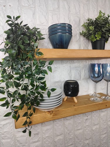 Solid pine floating shelf - solid,