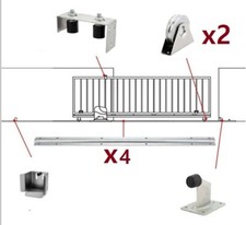 Sliding Gate Kit; TRACKS, WHEELS, STOP, GUIDES DOUBLE BEARING WHEELS 600KG  