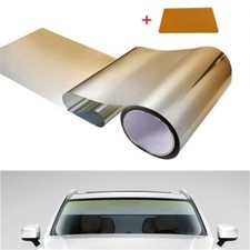Black Silver Sun Strip Fade Visor auto Windscreen Tinting Tint Film 20cm*150cm