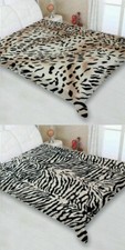 Animal Skin Roll Sofa Bed Faux Fur Mink Blankets Throws In 2 Different Sizes