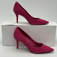 Dune Raspberry Pink Suede Court Shoe, UK Size 3, EU Size 36, 3 Inch Heel, VGC