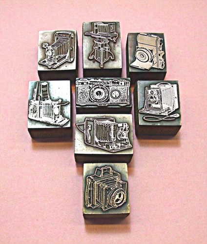 Old cameras printing blocks - printing,