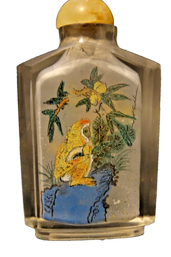 Chinese reverse painted glass - painted,