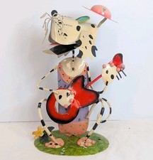 Welded Metal Dog Playing