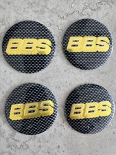 BBS  Stickers Car Wheel Center Hub Cap Sticker 4 X 56mm Black Carbon Fiber
