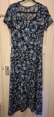 Kim blue floral midi - blue,