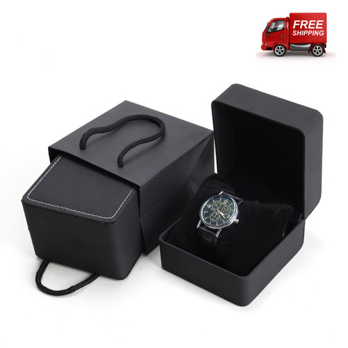Leather watch storage box - pu,