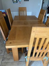 solid oak extending dining