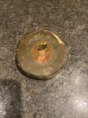 Antique paper mache snuff - antique,