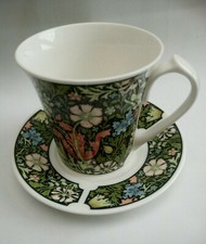 Vintage Annesley Compton Reproduced William Morris Coffee Mug And Saucer