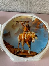 AMERICAN INDIAN HORSE PLATE SPIRIT OF THE SOUTH WIND FRANKLIN MINT PERFECT