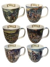 Travelers Fair Coffee Mug Set Of 6 Caravan Horse Fine Bone China Tea Coffee Gift