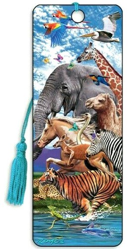 Bookmark tiger elephant - bookmark,