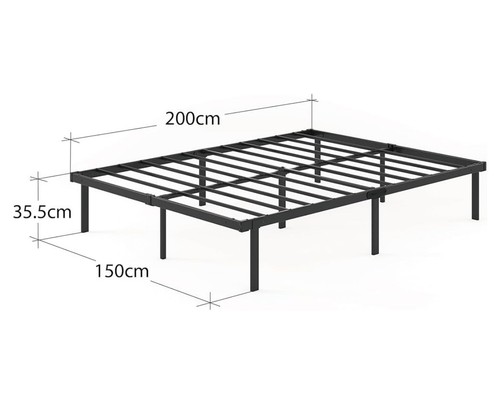 King size metal platform bed - size,