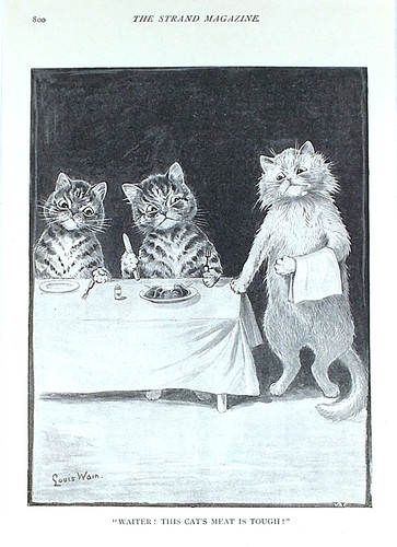 Old antique louis wain - old,