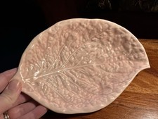 Vintage Pink Cabbage Leaf Dish