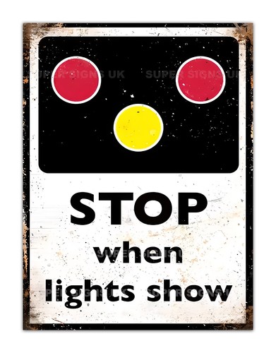 Level crossing lights metal - lights,