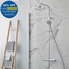 Hansgrohe Vernis Blend Thermostatic Mixer Shower Handset Head Eco Chrome Round