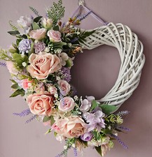 Heart Shaped Wreath in Pink and Lilac Shades