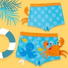 Baby Boys Sea Life Blue Trunks