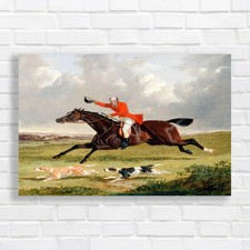 Horse Race Hunting Scene