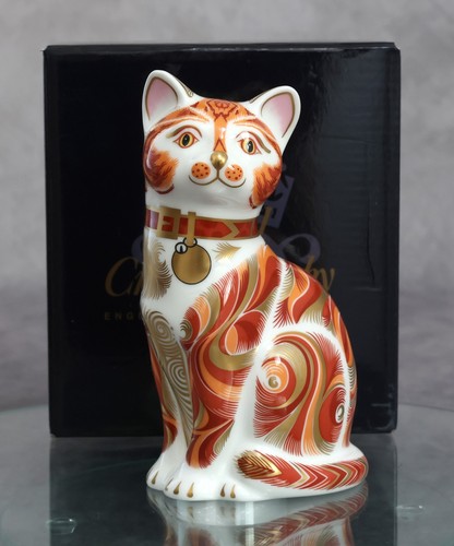 Royal crown derby cat jock - crown,