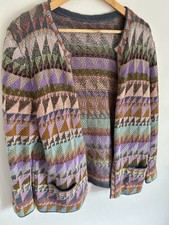 Kaffe Fassett Hand knitted Rowan Triangles Cardigan S/M