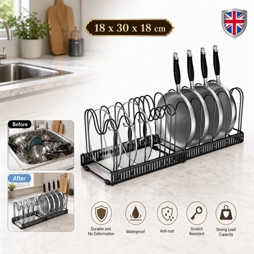 Expandable pan organiser rack - organiser,