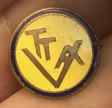 C1950S VTTA VETERANS TIME TRIALS ASSOCIATION ENAMEL PIN BADGE 15mm Dia - Cycling