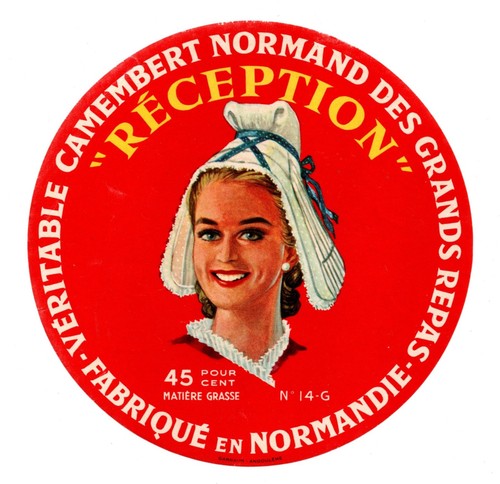 France vintage cheese label - vintage,