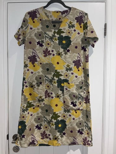 Beige yellow linen - beige,