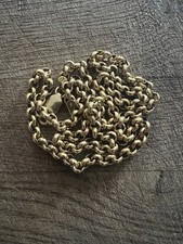 Men’s HEAVY Hallmark 9ct Gold Belcher Chain. 16.97 g 22 inches Long. Pre Owned.