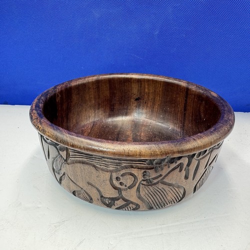 Bowl african hand carved - african,