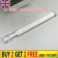 Portable Hand Held Ruler 3X Magnifier Bar 6" with Scale Acrylic Magnifying Glass