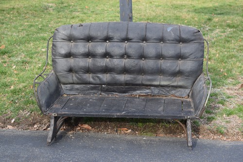 Antique horse drawn sleigh - antique,