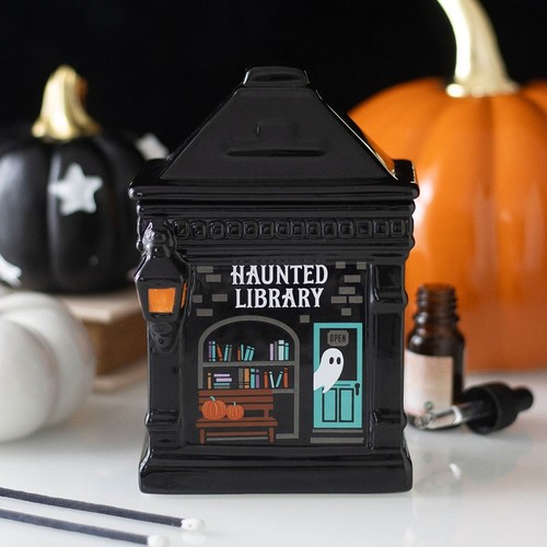 Spooky street haunted library - spooky,