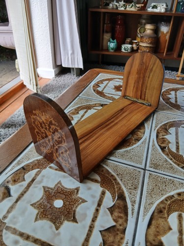 Vintage wooden inlaid folding - vintage,