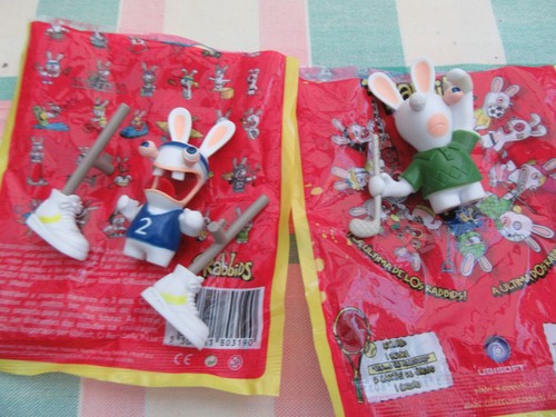 Two rabbids figures