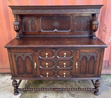 Edwardian Oak Barley Twist